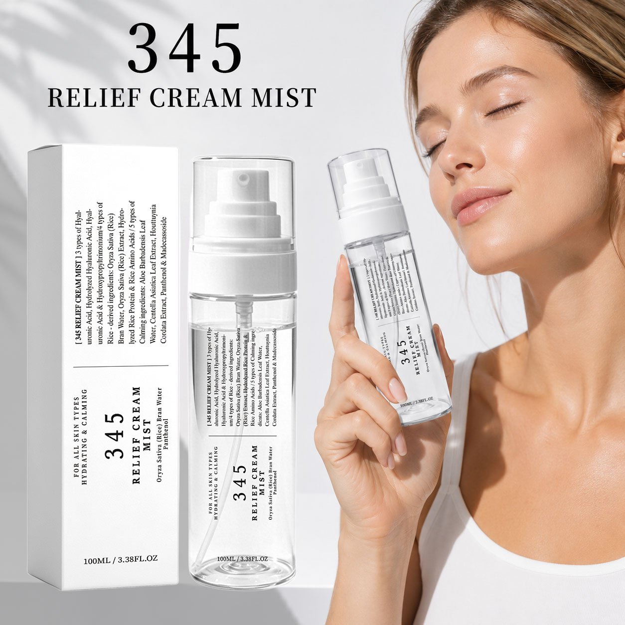 Centella Asiatica Toner - 345 Relief Cream Mist Perawatan Kulit