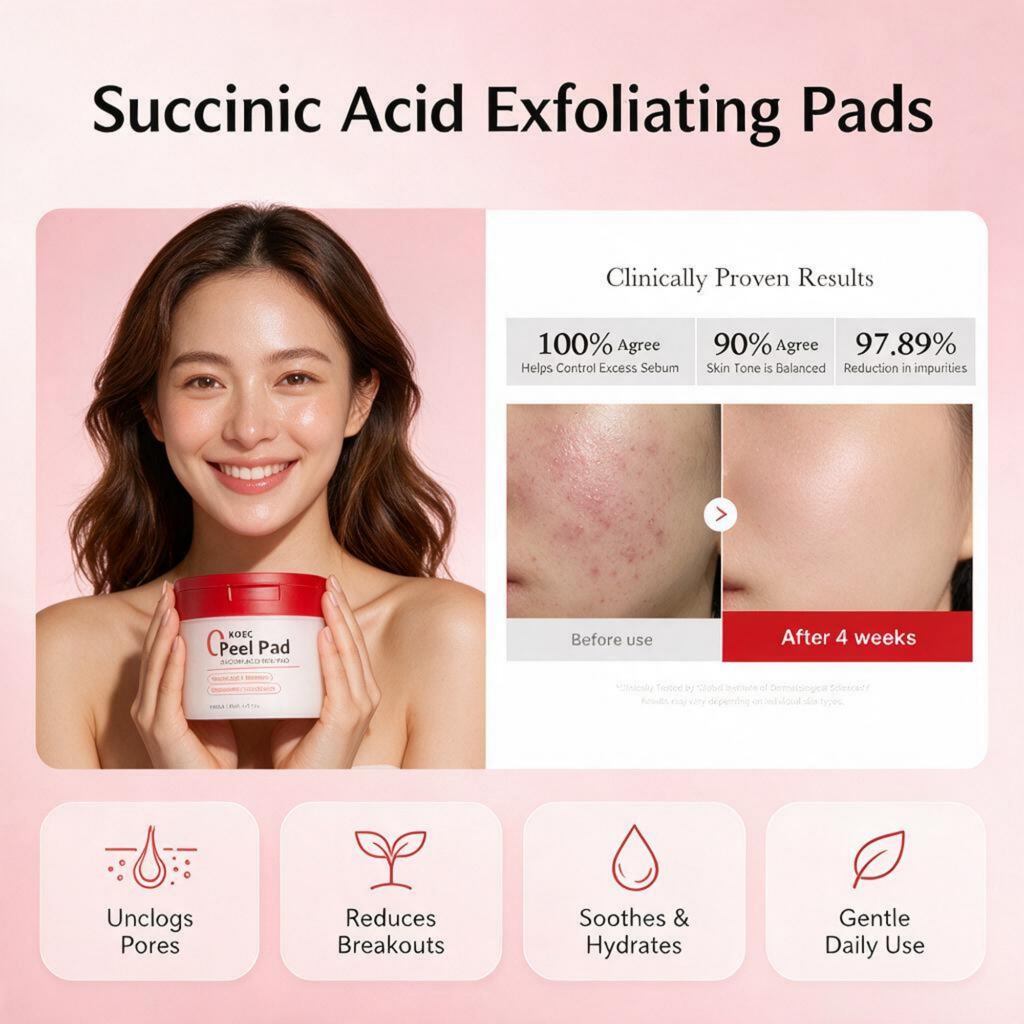 Skincare Non Comedogenic - 2026 Bantalan Toner Pengelupas Wajah Asam