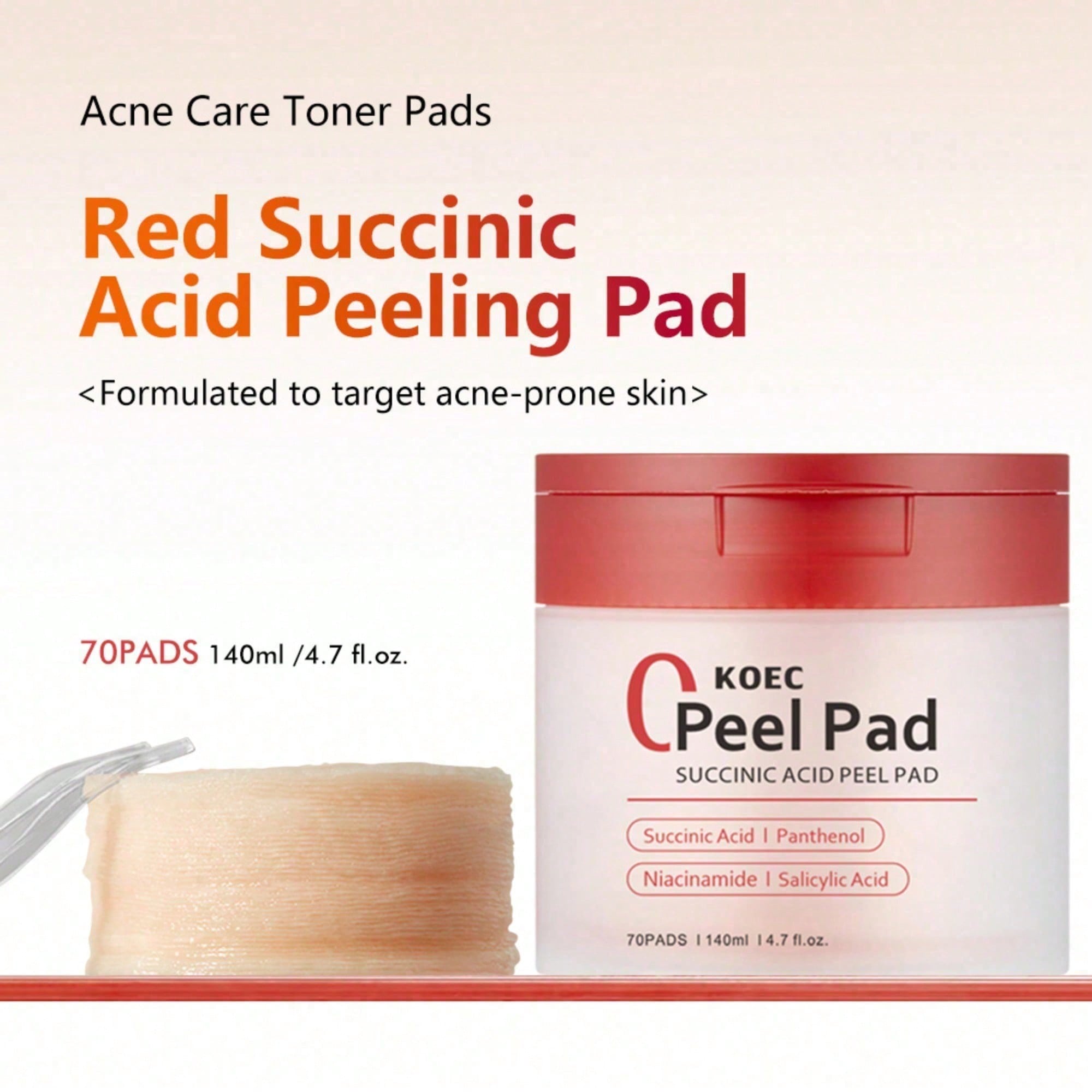 Toner Pads Red Succinic Acid P - Skincare Non Comedogenic ulasan dan harga