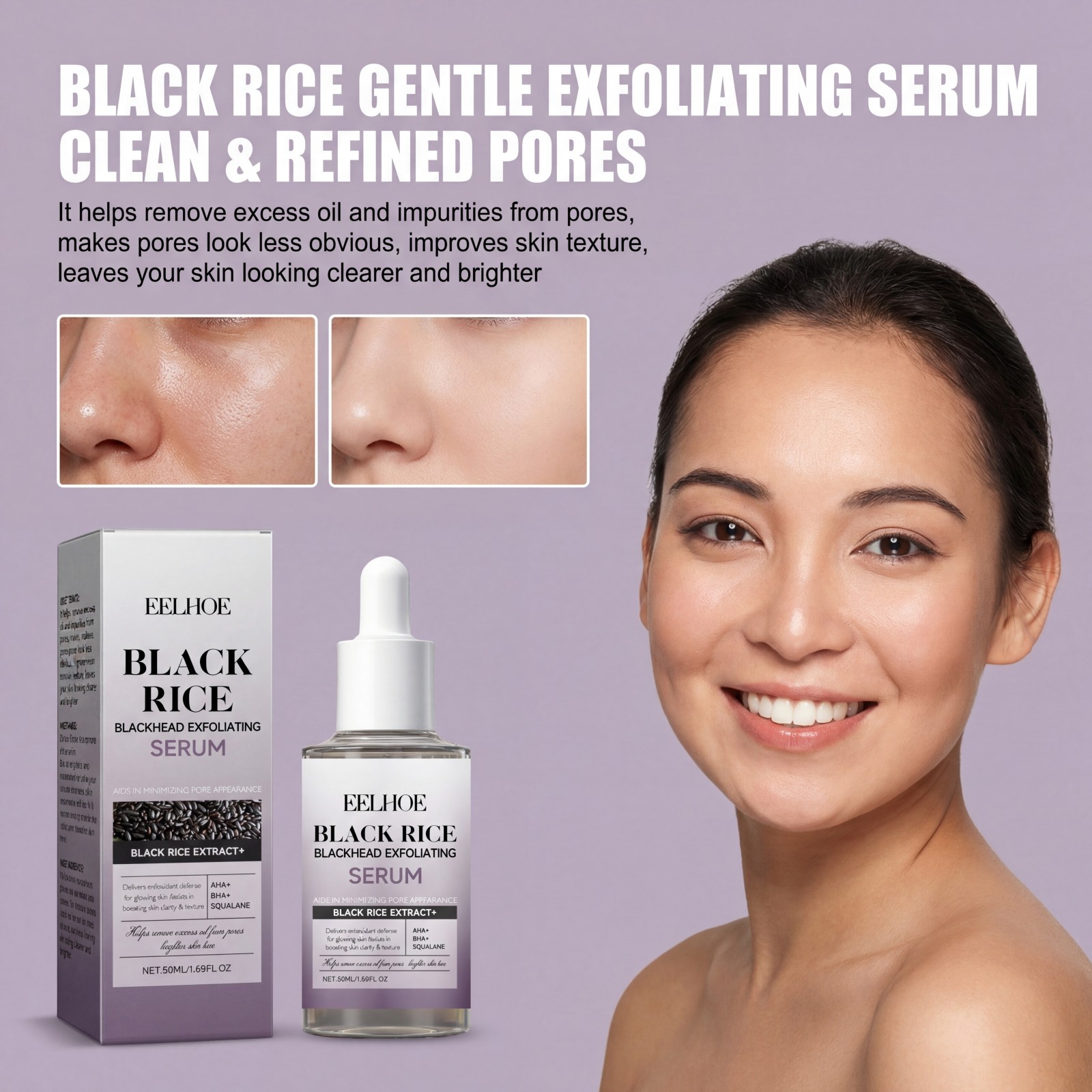 Serum Pengelupas Kulit Beras H - Skincare Non Comedogenic ulasan dan harga