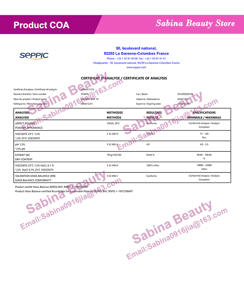 Bahan Kosmetik SEPINOV EMT 10  - Skincare Ingredients ulasan dan harga