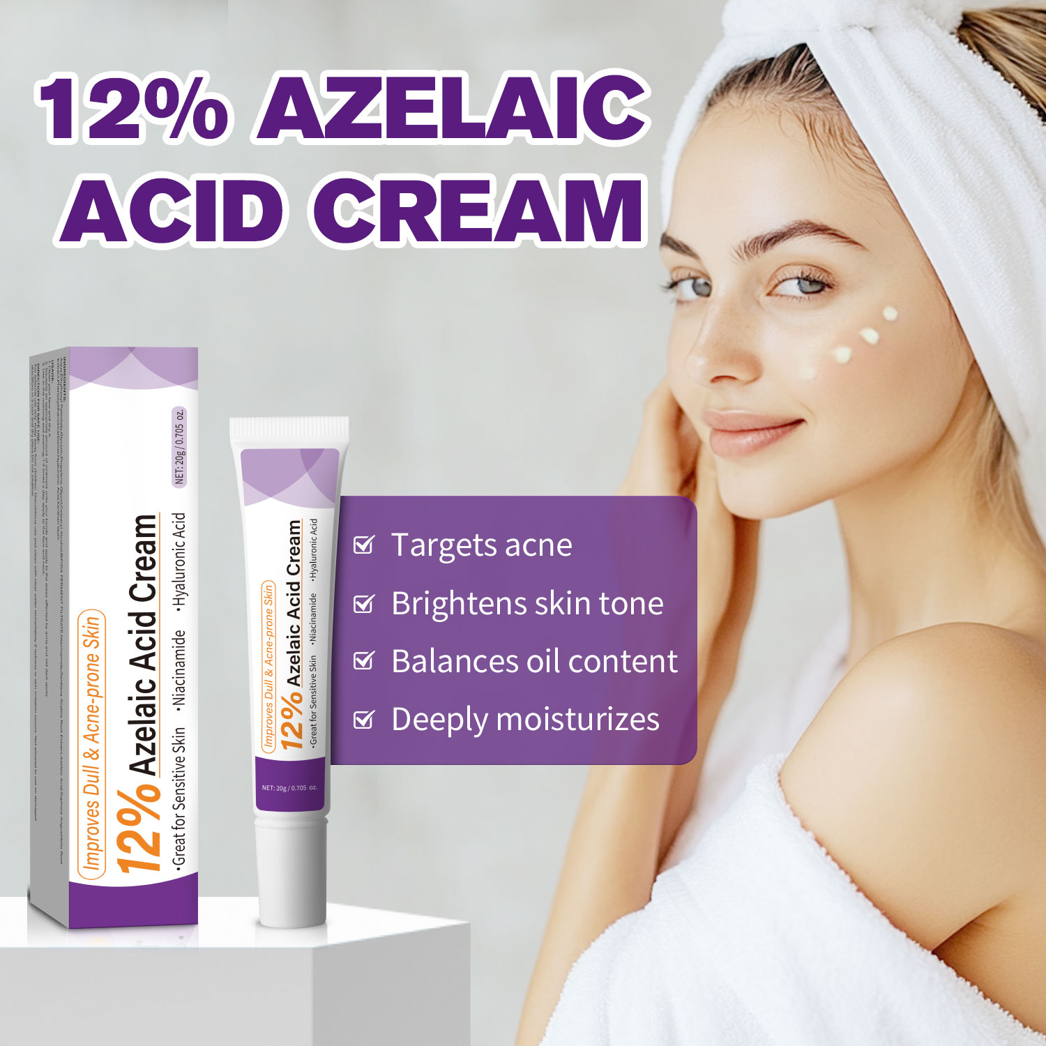 Krim Asam Azelaat Ringan Menin - Azelaic Acid Cream ulasan dan harga